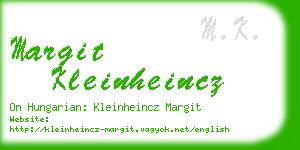 margit kleinheincz business card